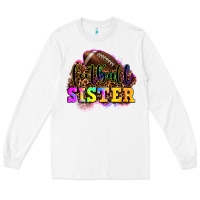 White football sister Long Sleeve Tee - OliviaCreatesArt