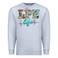 Heather Grey western nurse lpn  life Premium Sweatshirt - BarkalooDesign