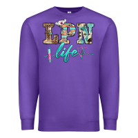 Purple western nurse lpn  life Premium Sweatshirt - BarkalooDesign