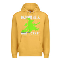 Mustard witches saying broom hair dont care halloween camper joke Premium Hoodie - longCreatives