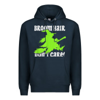 Navy witches saying broom hair dont care halloween camper joke Premium Hoodie - longCreatives