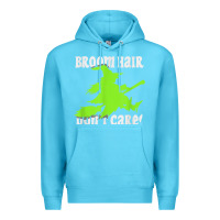 Ocean Blue witches saying broom hair dont care halloween camper joke Premium Hoodie - longCreatives