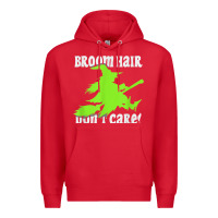 Red witches saying broom hair dont care halloween camper joke Premium Hoodie - longCreatives