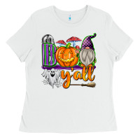 White Boo Y'all Ladies Tee - texasbilliewilder