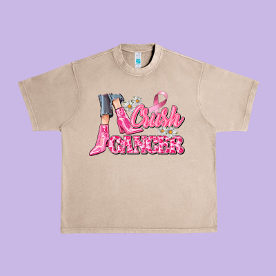 Crush Cancer Urban Heavy Tee Designed By Cowgirlartshop