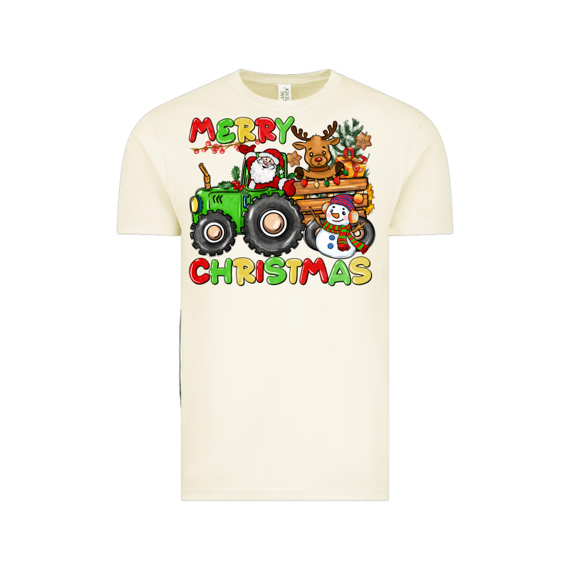 Merry Christmas Crew Tractor Vintage Tee by CowGirlArtShop | Teevron