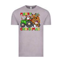 Vintage Zinc merry christmas crew tractor Vintage Tee - CowGirlArtShop