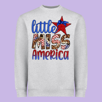 Little Miss America Heavyweight Sweatshirt Designed By Artiststas