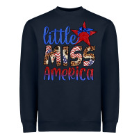 Navy little miss america Heavyweight Sweatshirt - Artiststas
