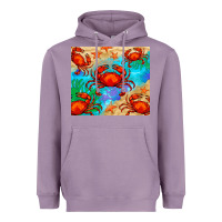Lavender crab Heavyweight Hoodie - BarkalooDesign