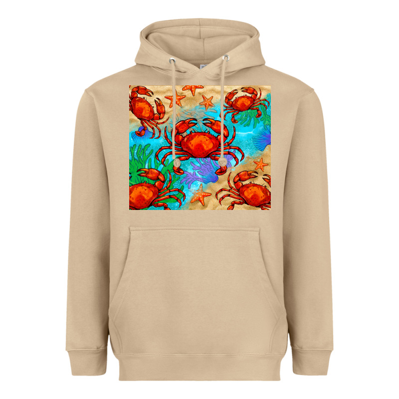 Crab Heavyweight Hoodie by BarkalooDesign | Teevron