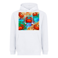White crab Heavyweight Hoodie - BarkalooDesign