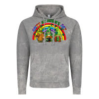 Cloud Rock Happy St. Patrick's Day rainbow gnomes Vintage Hoodie - CowGirlArtShop