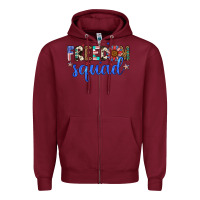Burgundy freedom squad Zipper Hoodie - Artiststas