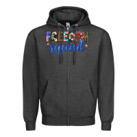 Charcoal Heather freedom squad Zipper Hoodie - Artiststas