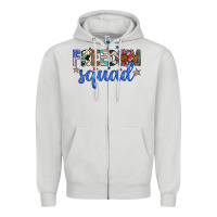 Dove Grey freedom squad Zipper Hoodie - Artiststas