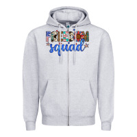Heather Grey freedom squad Zipper Hoodie - Artiststas