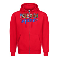 Red freedom squad Zipper Hoodie - Artiststas