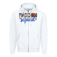 White freedom squad Zipper Hoodie - Artiststas