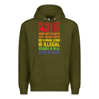 Army Green Black Lives Matter List Premium Hoodie - longCreatives