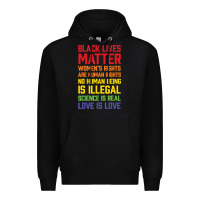 Black Black Lives Matter List Premium Hoodie - longCreatives