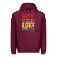 Burgundy Black Lives Matter List Premium Hoodie - longCreatives