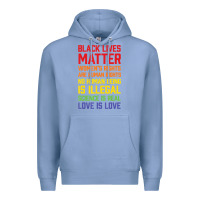 Colony Blue Black Lives Matter List Premium Hoodie - longCreatives