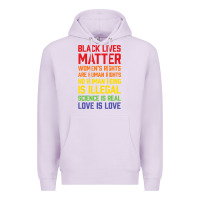 Lilac Black Lives Matter List Premium Hoodie - longCreatives