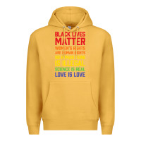 Mustard Black Lives Matter List Premium Hoodie - longCreatives
