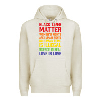 Oatmeal Heather Black Lives Matter List Premium Hoodie - longCreatives