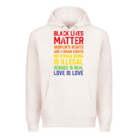 Pale Pink Black Lives Matter List Premium Hoodie - longCreatives
