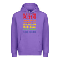 Purple Black Lives Matter List Premium Hoodie - longCreatives