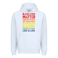 White Black Lives Matter List Premium Hoodie - longCreatives