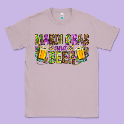 Mardi Gras And Beer Hjf Classic Tee Designed By Howdyjamesfarm
