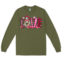 Army Green valentines day love horse Long Sleeve Tee - OliviaCreatesArt