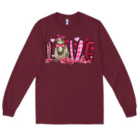 Burgundy valentines day love horse Long Sleeve Tee - OliviaCreatesArt