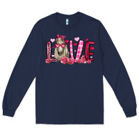 Navy valentines day love horse Long Sleeve Tee - OliviaCreatesArt