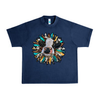 Navy baby cow with sunflower Urban Heavy Tee - RanaPortraitStore