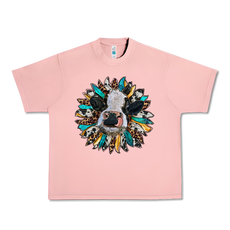 Baby Cow With Sunflower Urban Heavy Tee by RanaPortraitStore | Teevron