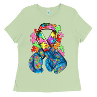 Matcha autism awareness with boxing gloves Ladies Tee - NancyCooperArtShop