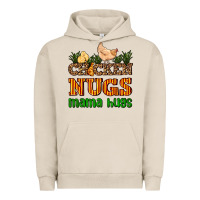 Pigment French Oak chicken nugs mama hugs Urban Hoodie - AdoDesignShop