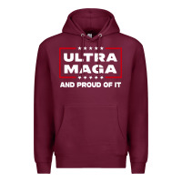 Burgundy proud ultra maga Premium Hoodie - longCreatives