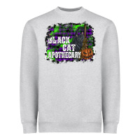 Heather Grey black cat apothecary Heavyweight Sweatshirt - SublimationCraftShop