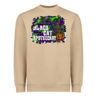 Mushroom black cat apothecary Heavyweight Sweatshirt - SublimationCraftShop