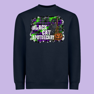 Black Cat Apothecary Heavyweight Sweatshirt Designed By Sublimationcraftshop