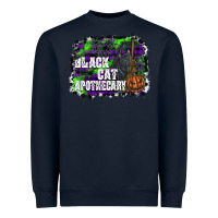 Navy black cat apothecary Heavyweight Sweatshirt - SublimationCraftShop