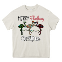 Cream Merry Flocking Christmas Heavy Core Tee - Bettercallsaul