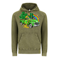 Vintage Olive western truck St. Patrick's Day Vintage Hoodie - HowdyJamesFarm