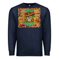Navy cinco de mayo sombrero skull Premium Sweatshirt - BarkalooDesign