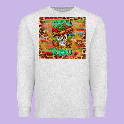 Cinco De Mayo Sombrero Skull Premium Sweatshirt Designed By Barkaloodesign